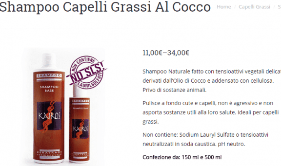 Shampoo Capelli Grassi Al Cocco Prodotti Bio