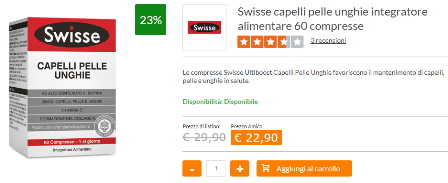 Swisse capelli pelle unghie Prezzo