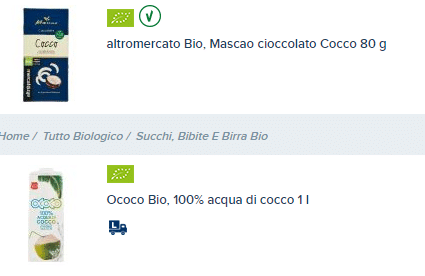 Acqua di cocco Esselunga